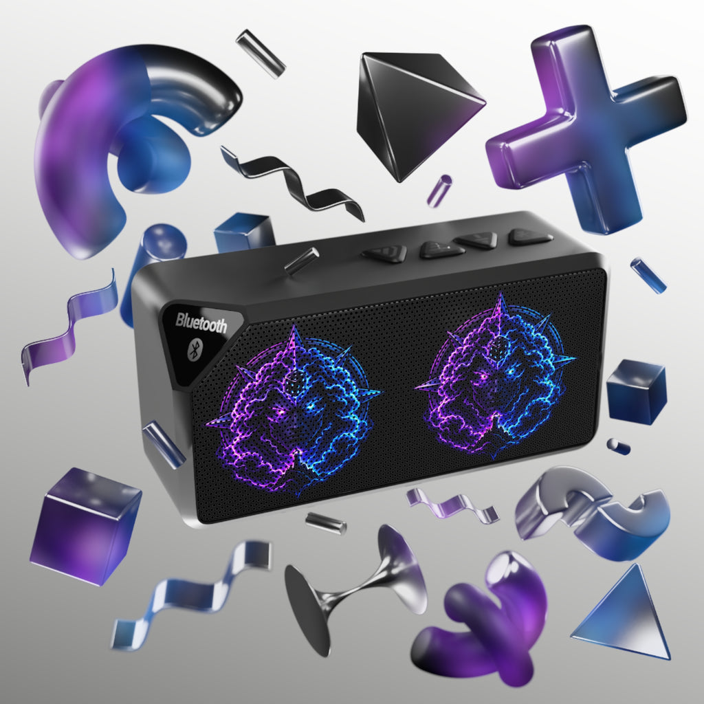 Bluetooth Speaker — Neon Wolf LED Portable Speaker