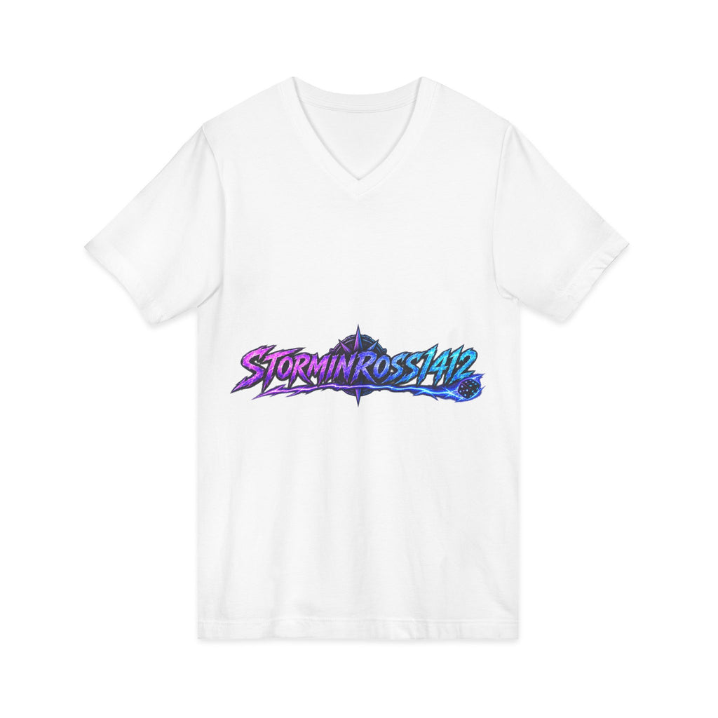 StorminRoss1412 Neon Logo V-Neck Tee
