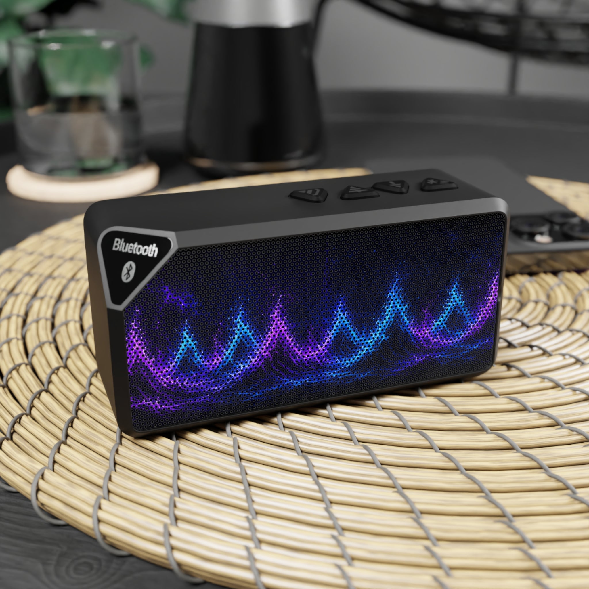 Bluetooth Speaker — LED Wave Light Portable Speaker