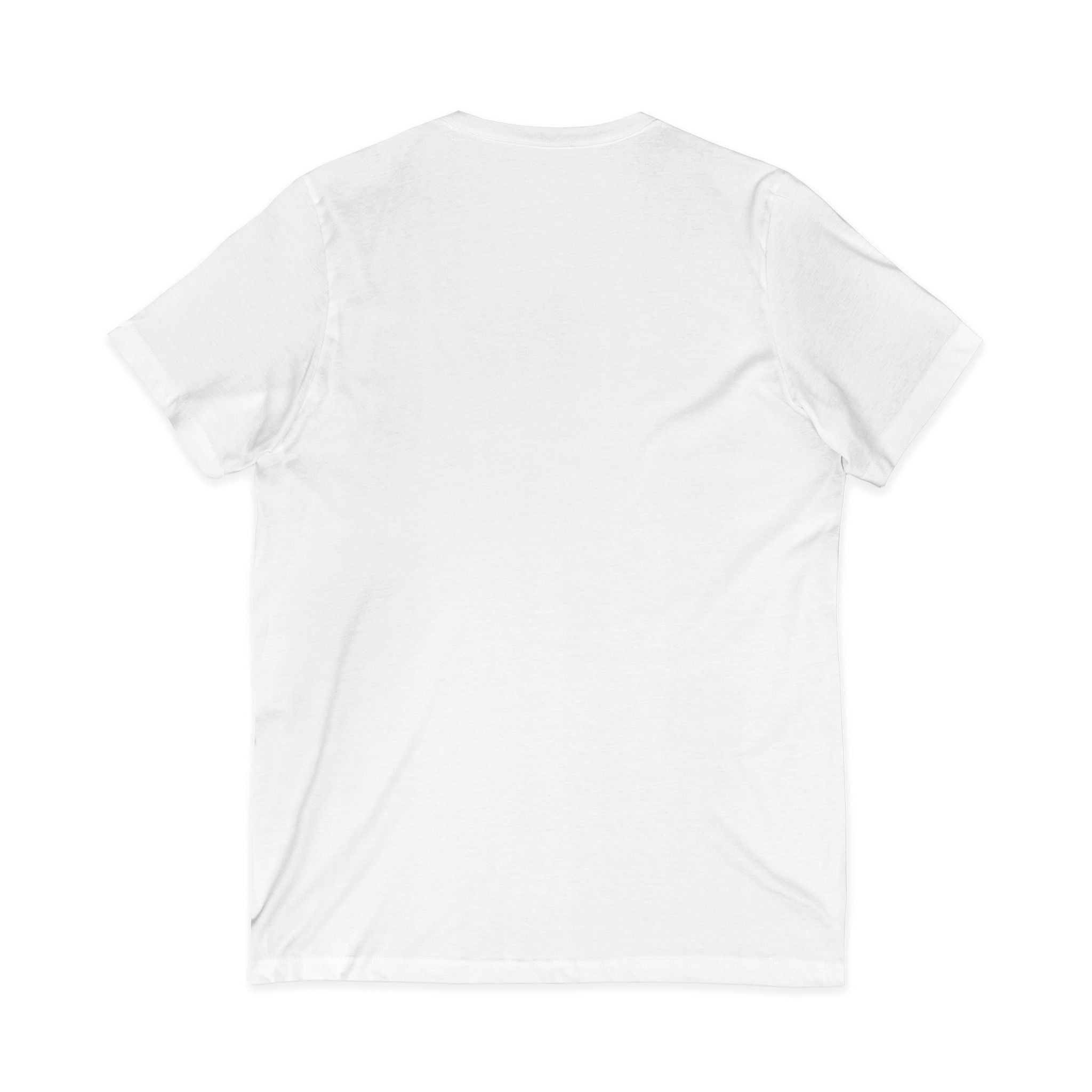 Lighthouse Starwave V‑Neck Tee — Neon Nautical Lighthouse Graphic