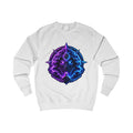 Mystic Nebula Face Sweatshirt — Neon Purple & Blue Cosmic Design