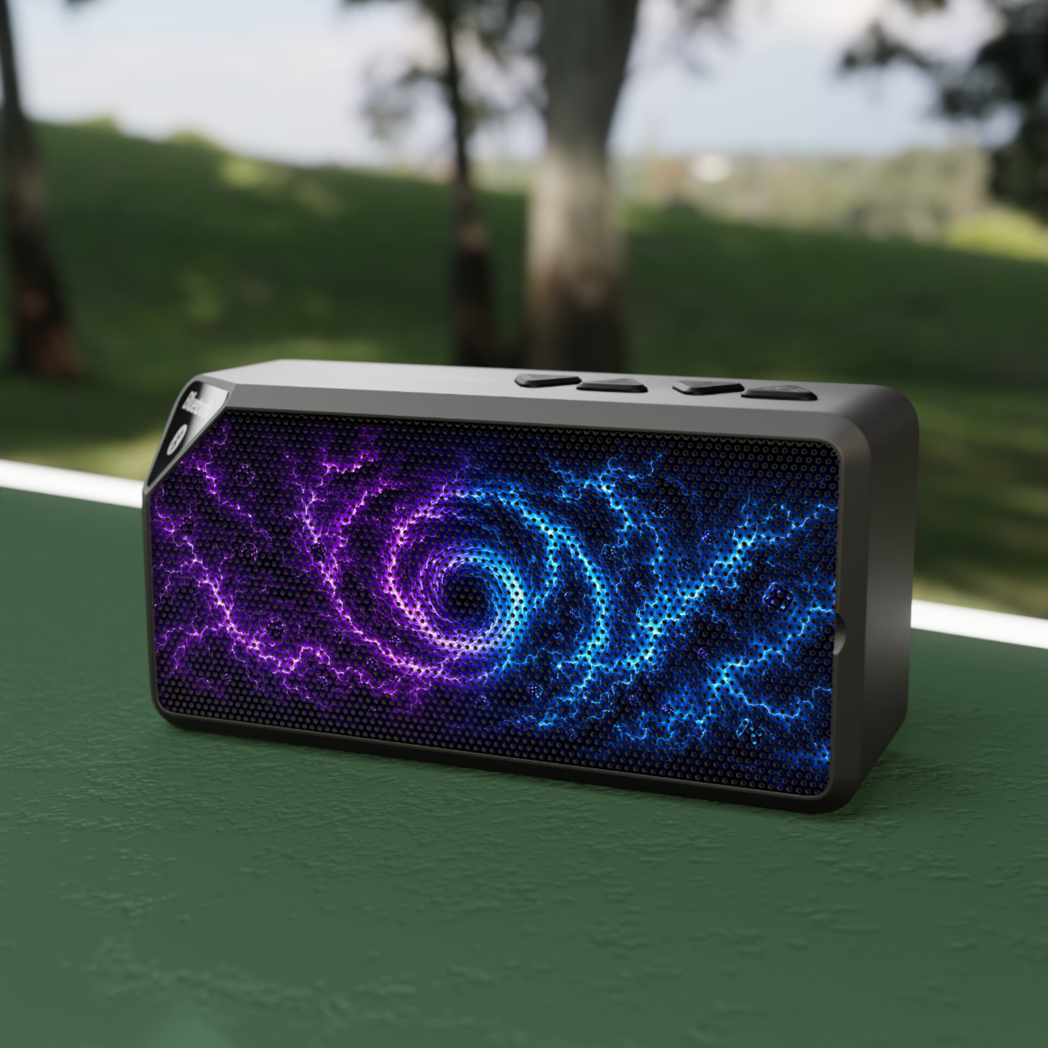 Galaxy Swirl Bluetooth Speaker — Portable Wireless Speaker with Cosmic Nebula Design