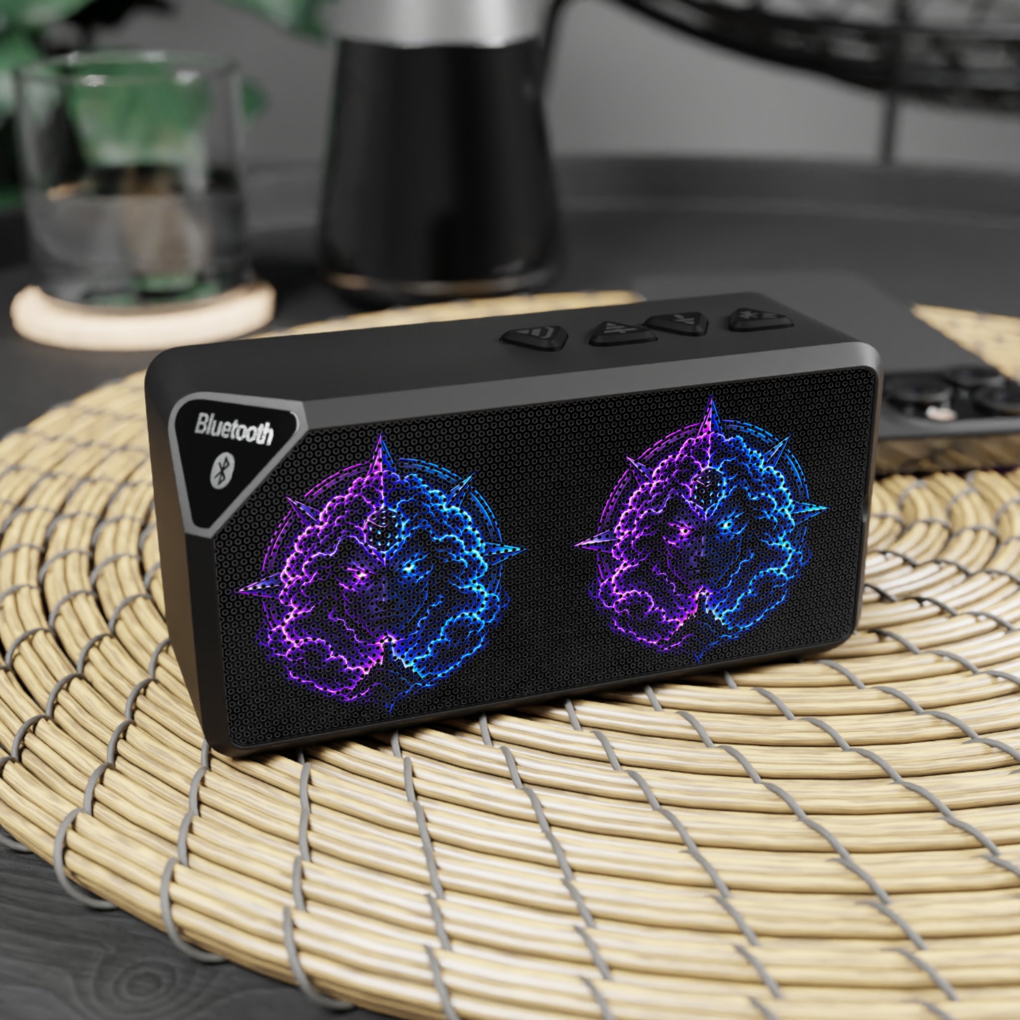 Bluetooth Speaker — Neon Wolf LED Portable Speaker
