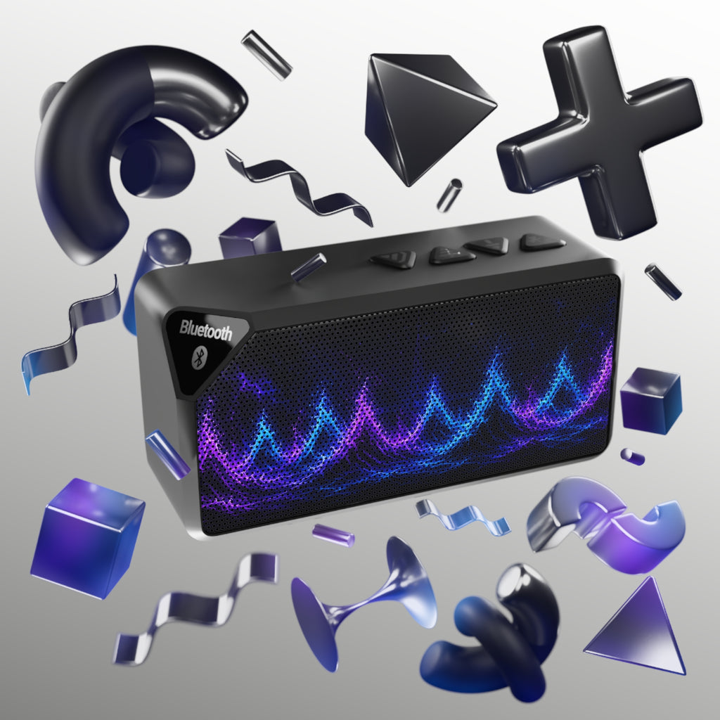 Bluetooth Speaker — LED Wave Light Portable Speaker