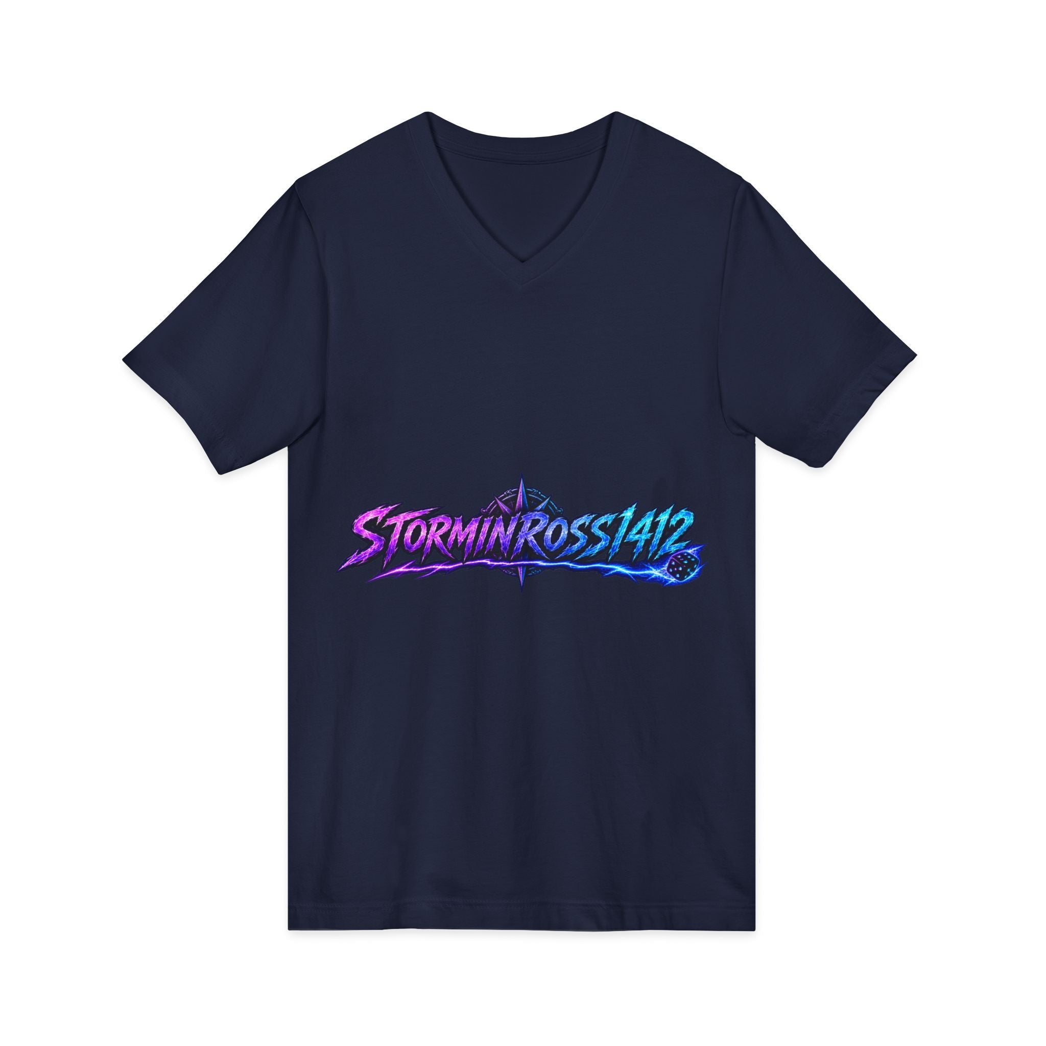 StorminRoss1412 Neon Logo V-Neck Tee