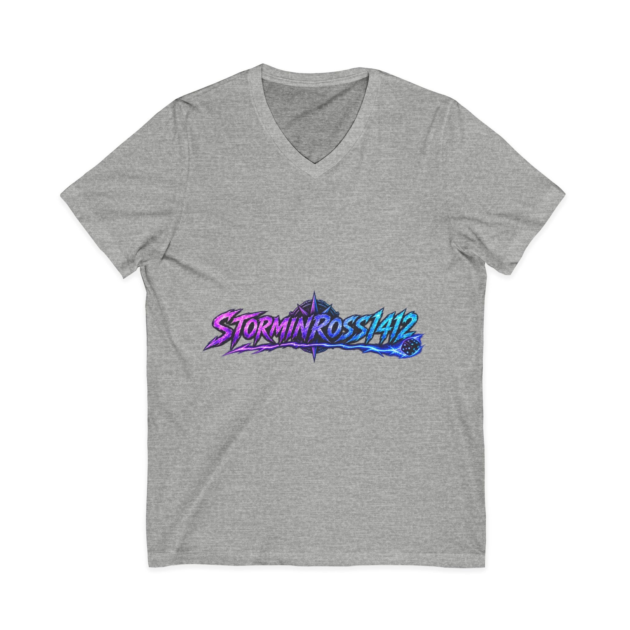 StorminRoss1412 Neon Logo V-Neck Tee