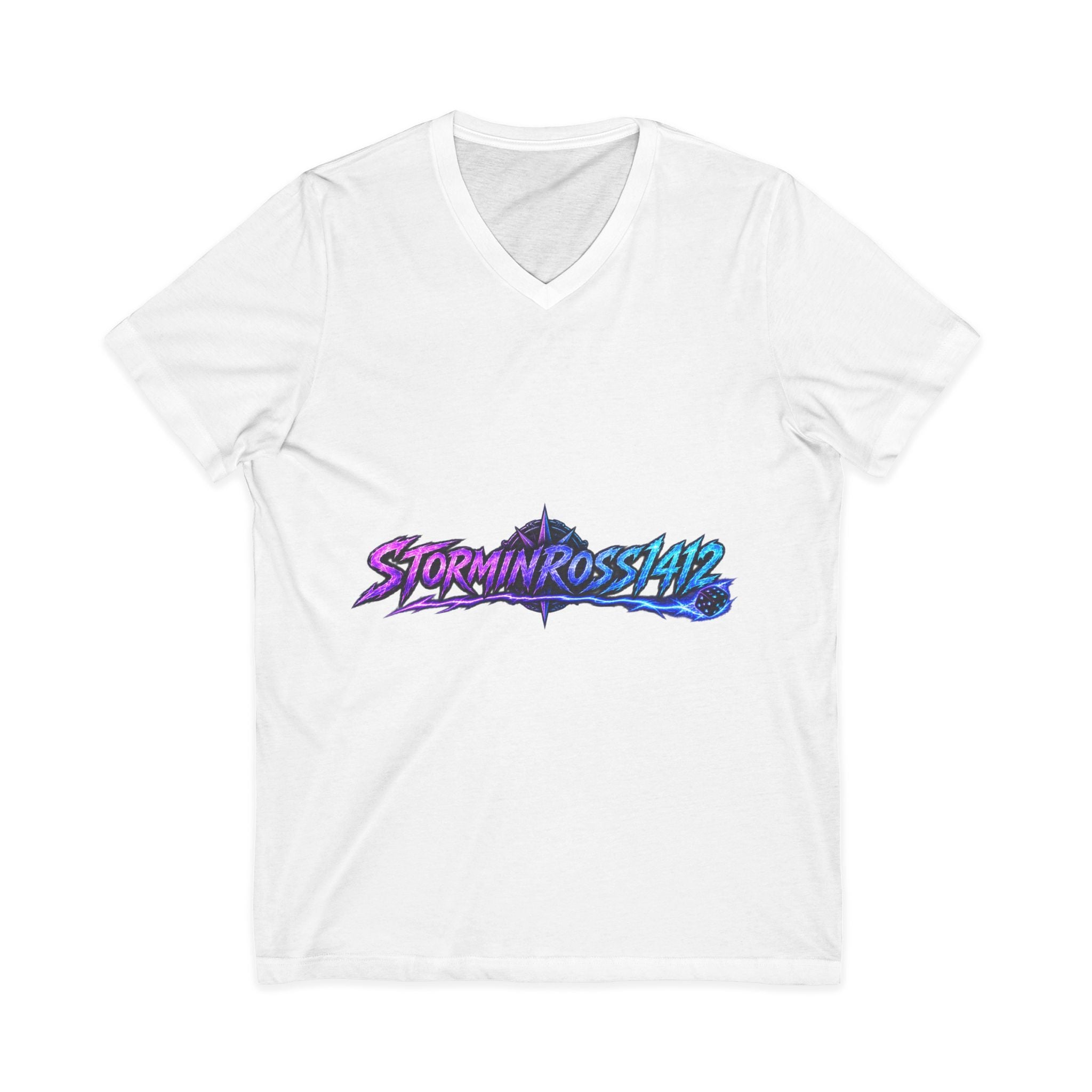 StorminRoss1412 Neon Logo V-Neck Tee