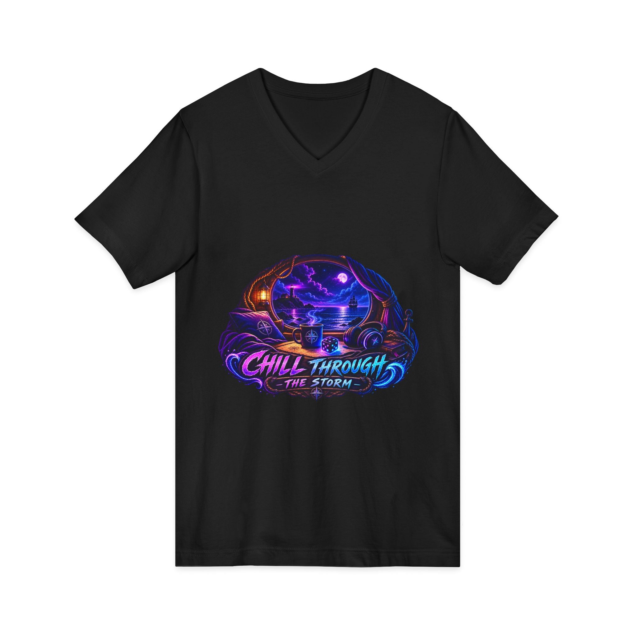 Chill Through the Storm V-Neck Tee
