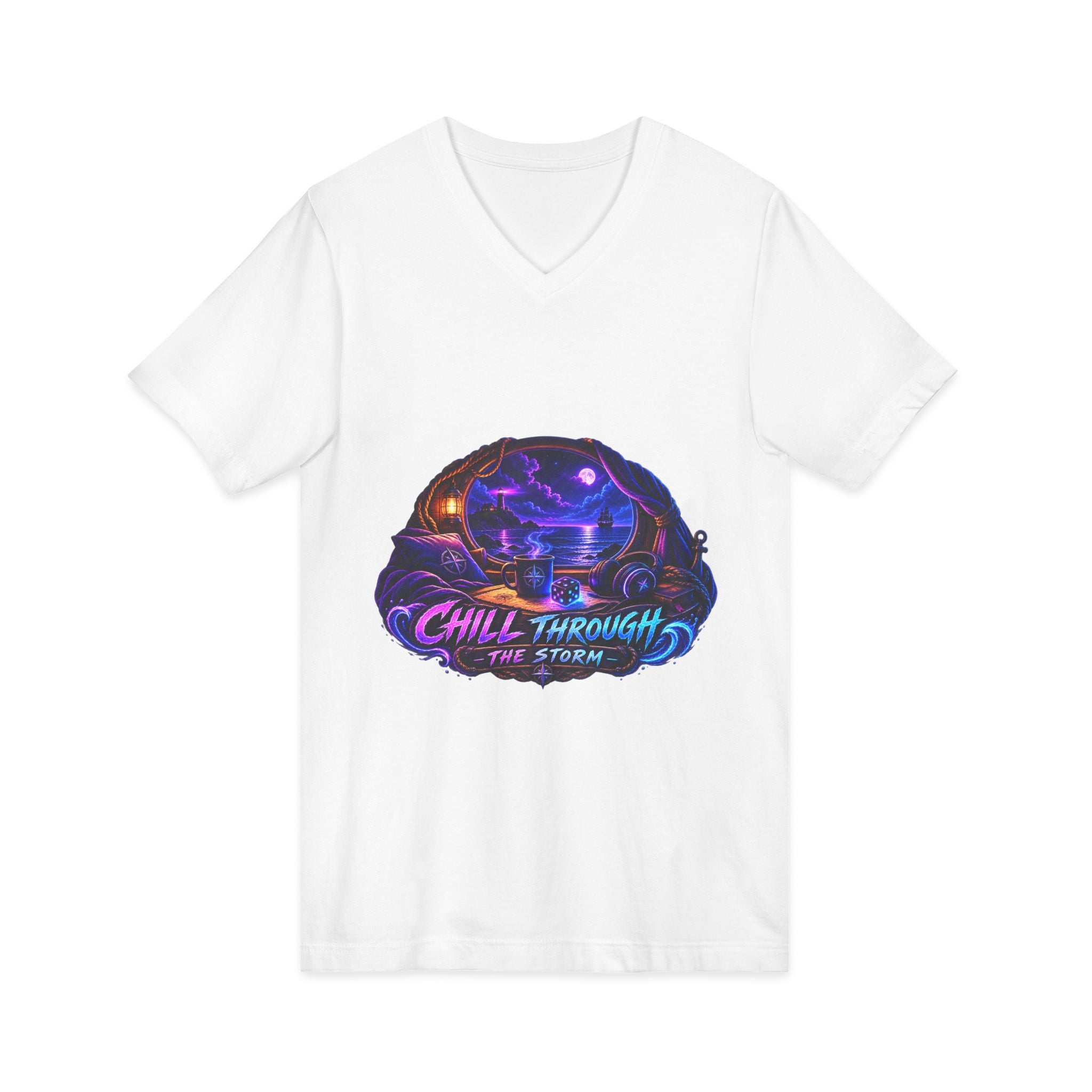 Chill Through the Storm V-Neck Tee