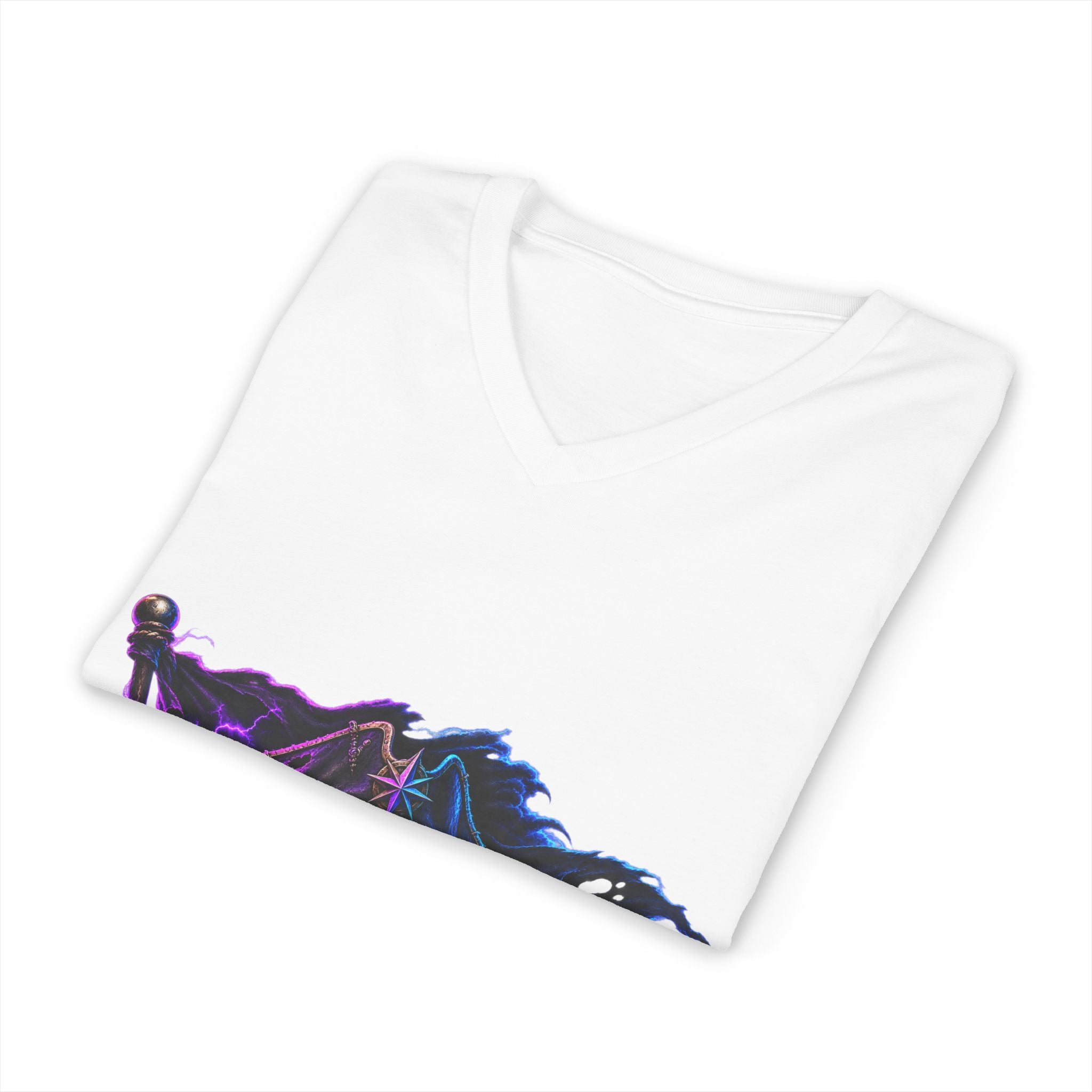 Neon Pirate Flag V-Neck Tee