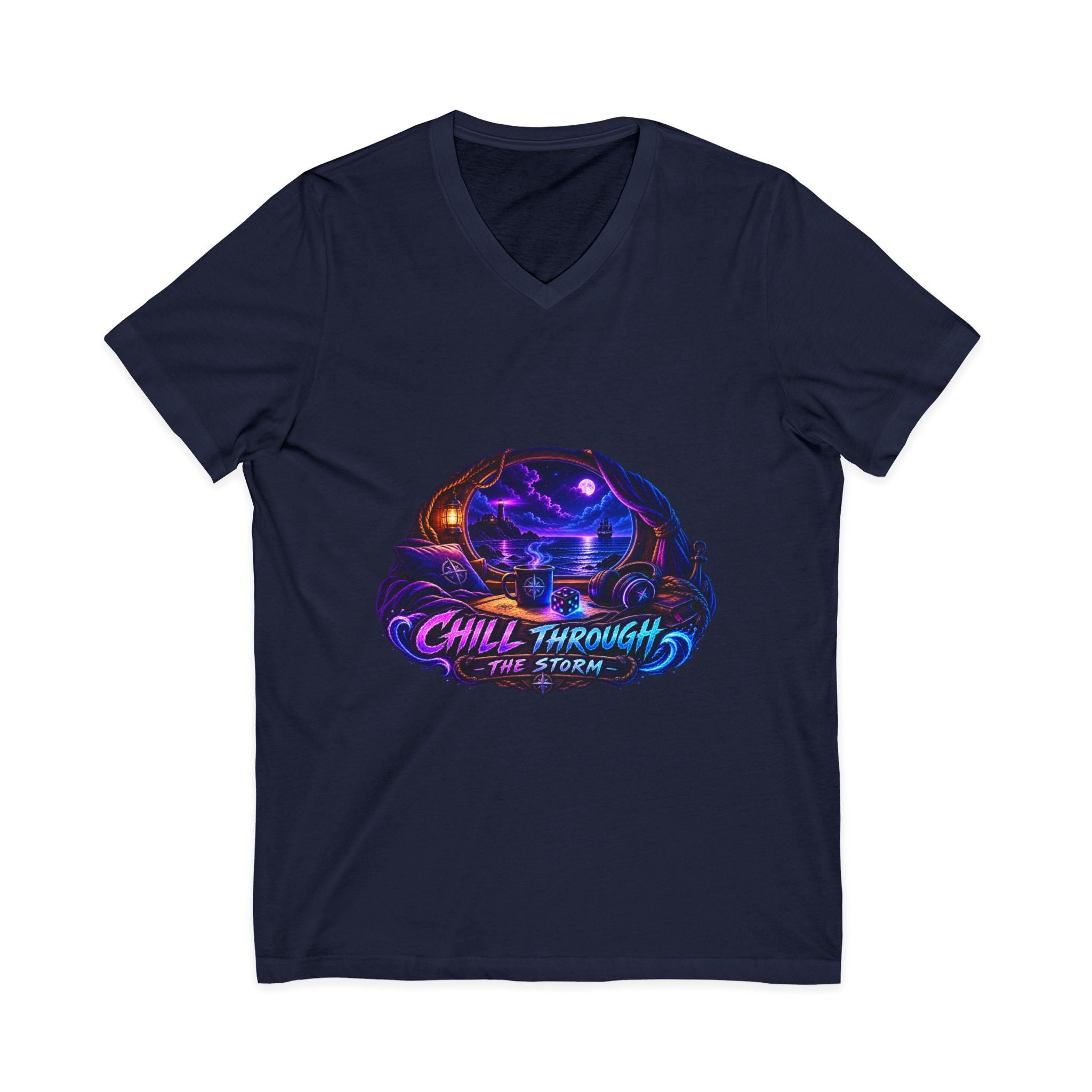 Chill Through the Storm V-Neck Tee
