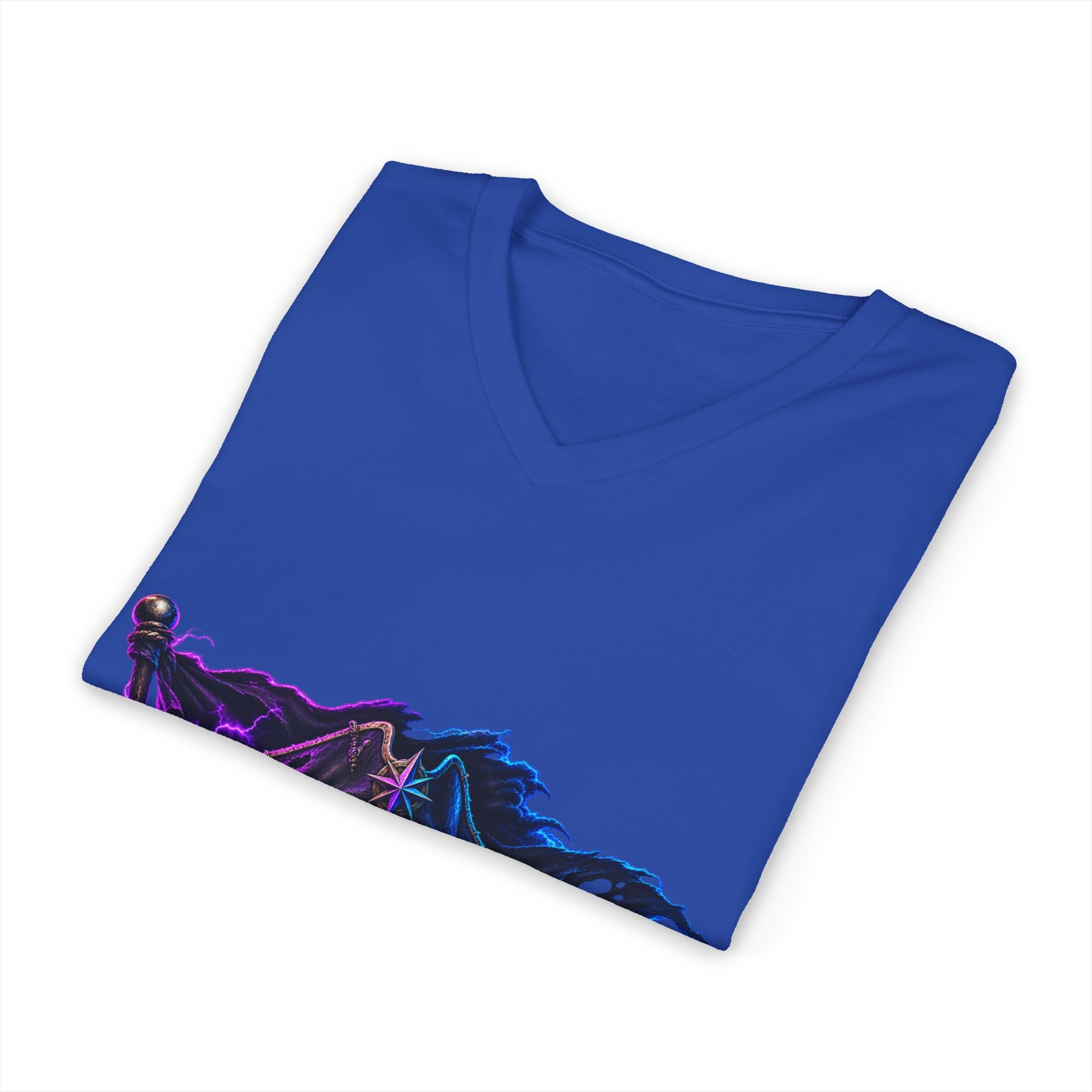 Neon Pirate Flag V-Neck Tee