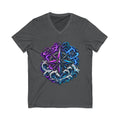 Compass Rose Nebula V-Neck Tee — Cosmic Compass Graphic T-Shirt