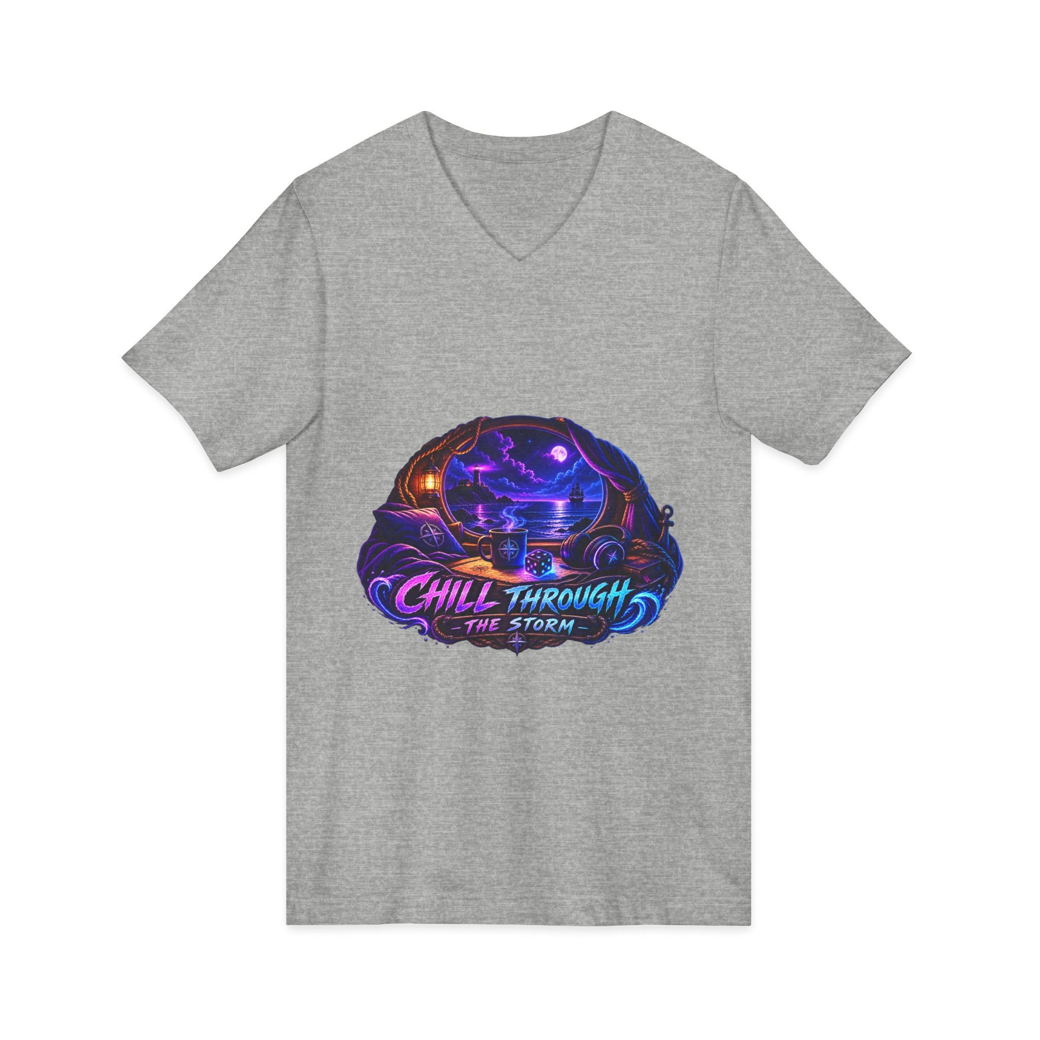 Chill Through the Storm V-Neck Tee
