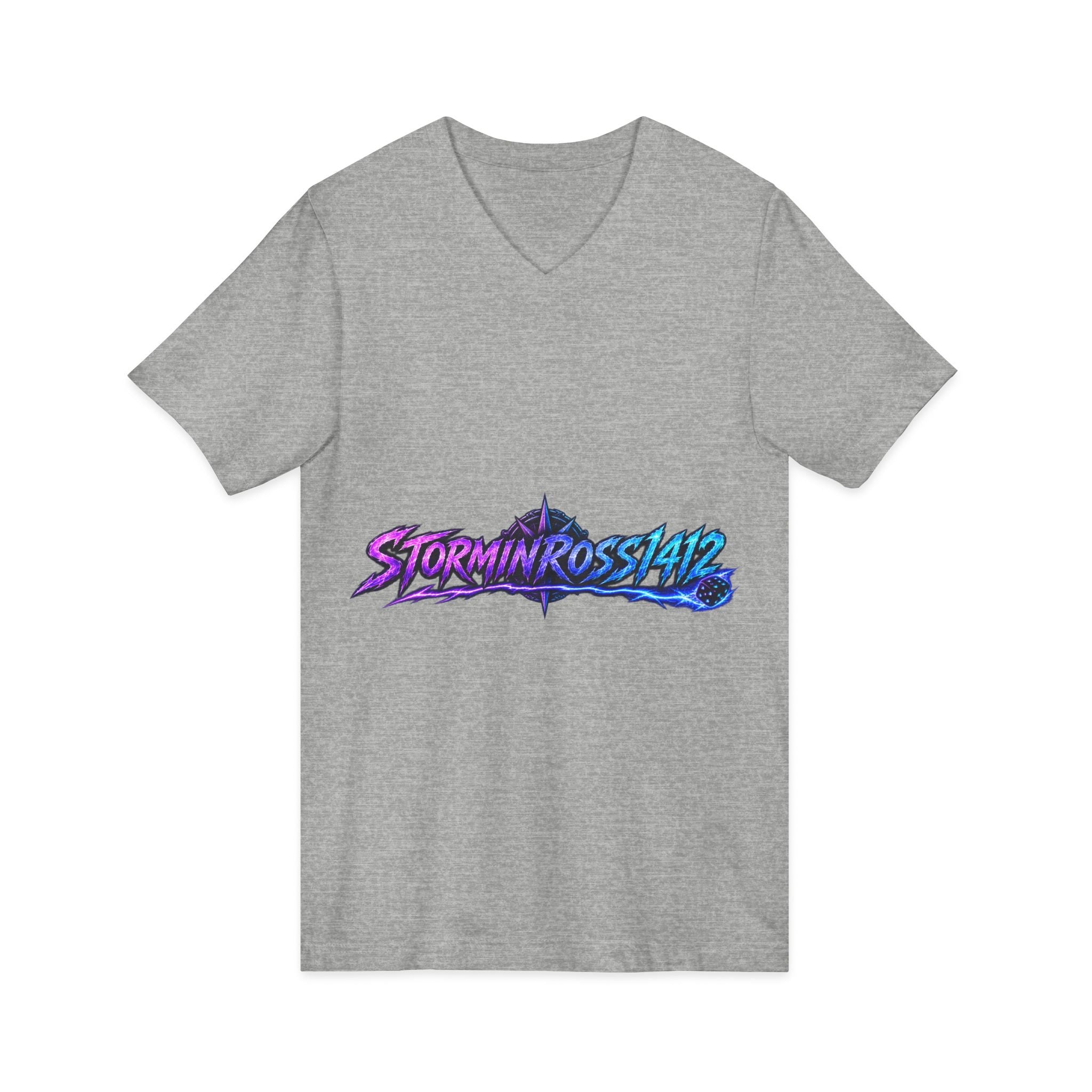 StorminRoss1412 Neon Logo V-Neck Tee