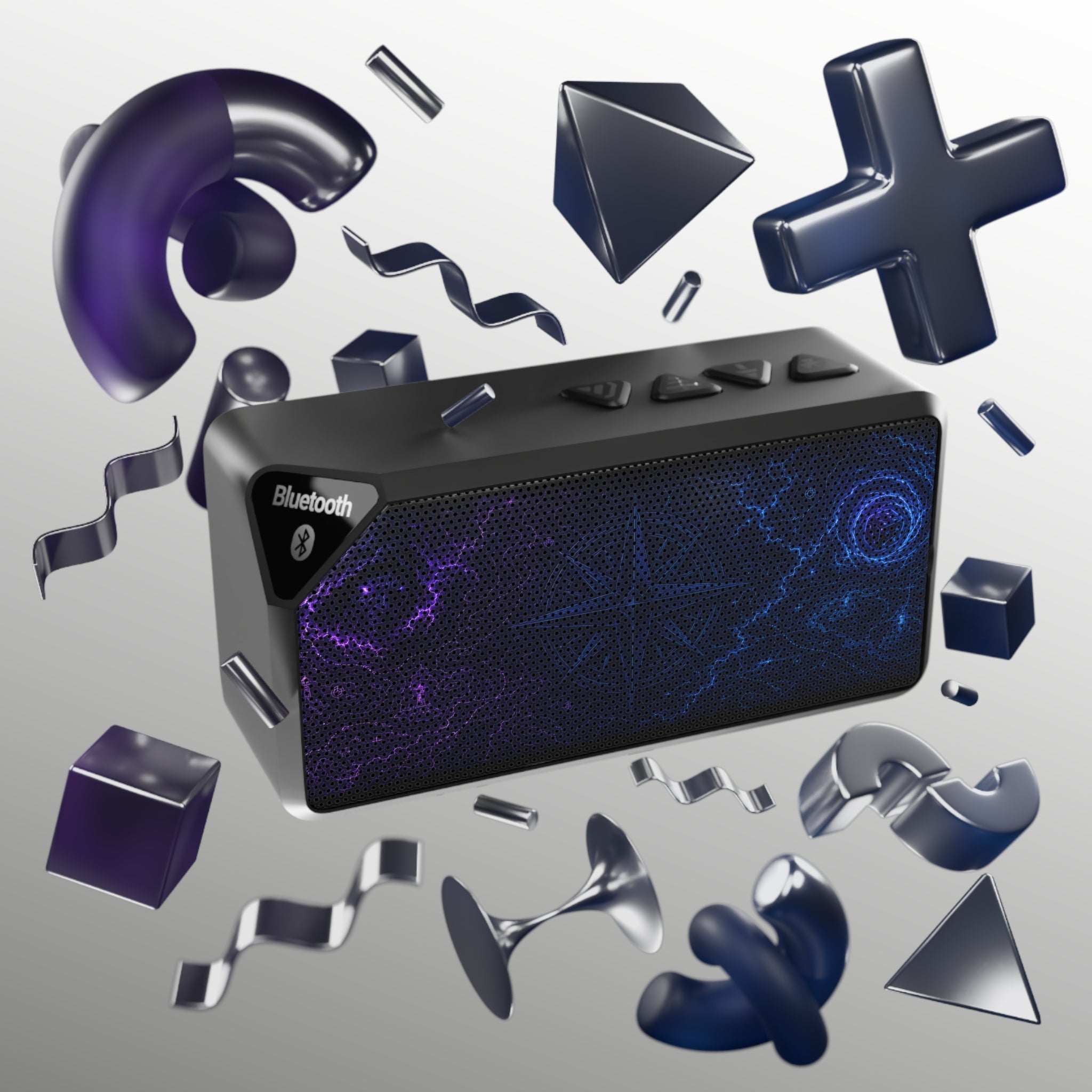 Bluetooth Speaker — Galaxy Nebula Design Portable Speaker