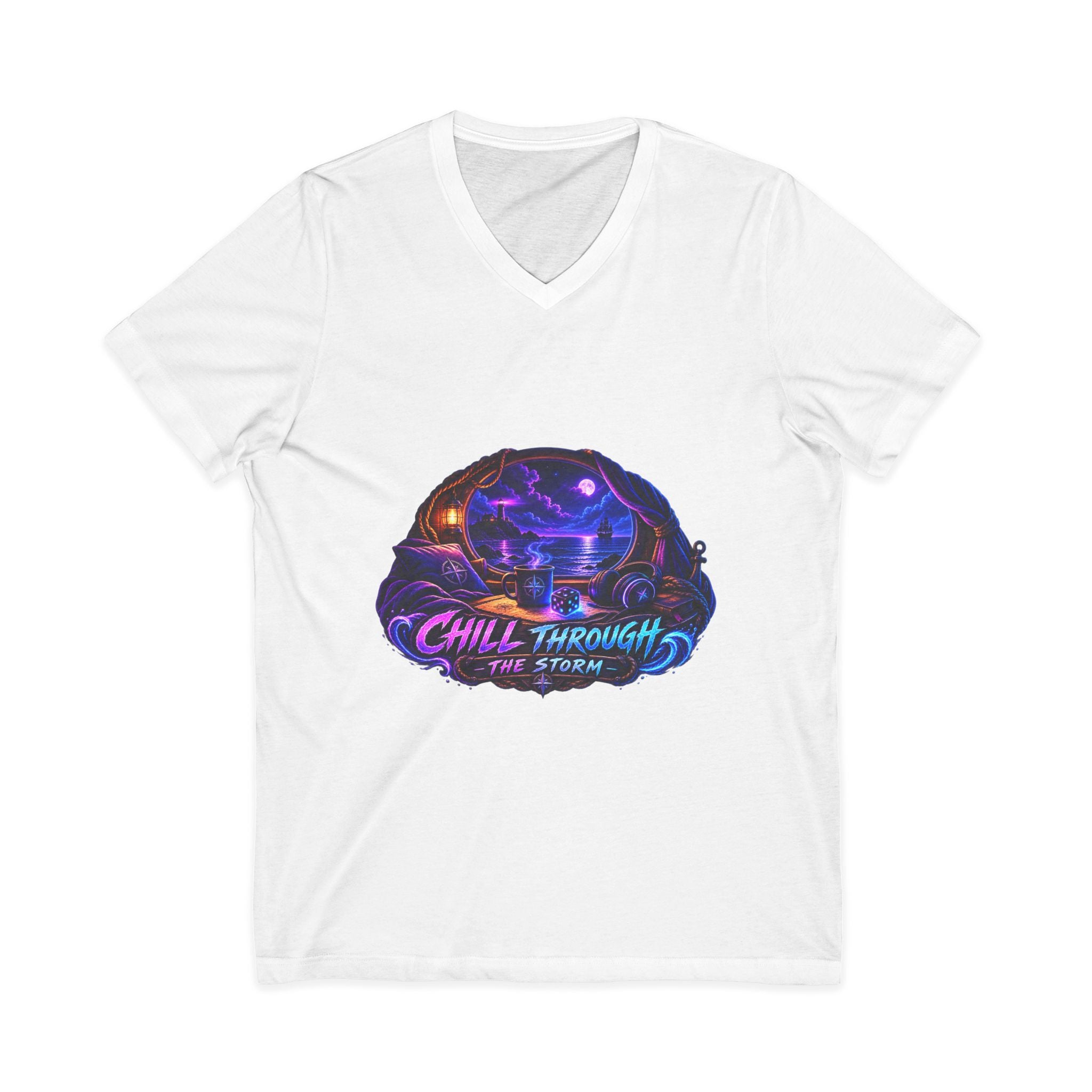Chill Through the Storm V-Neck Tee