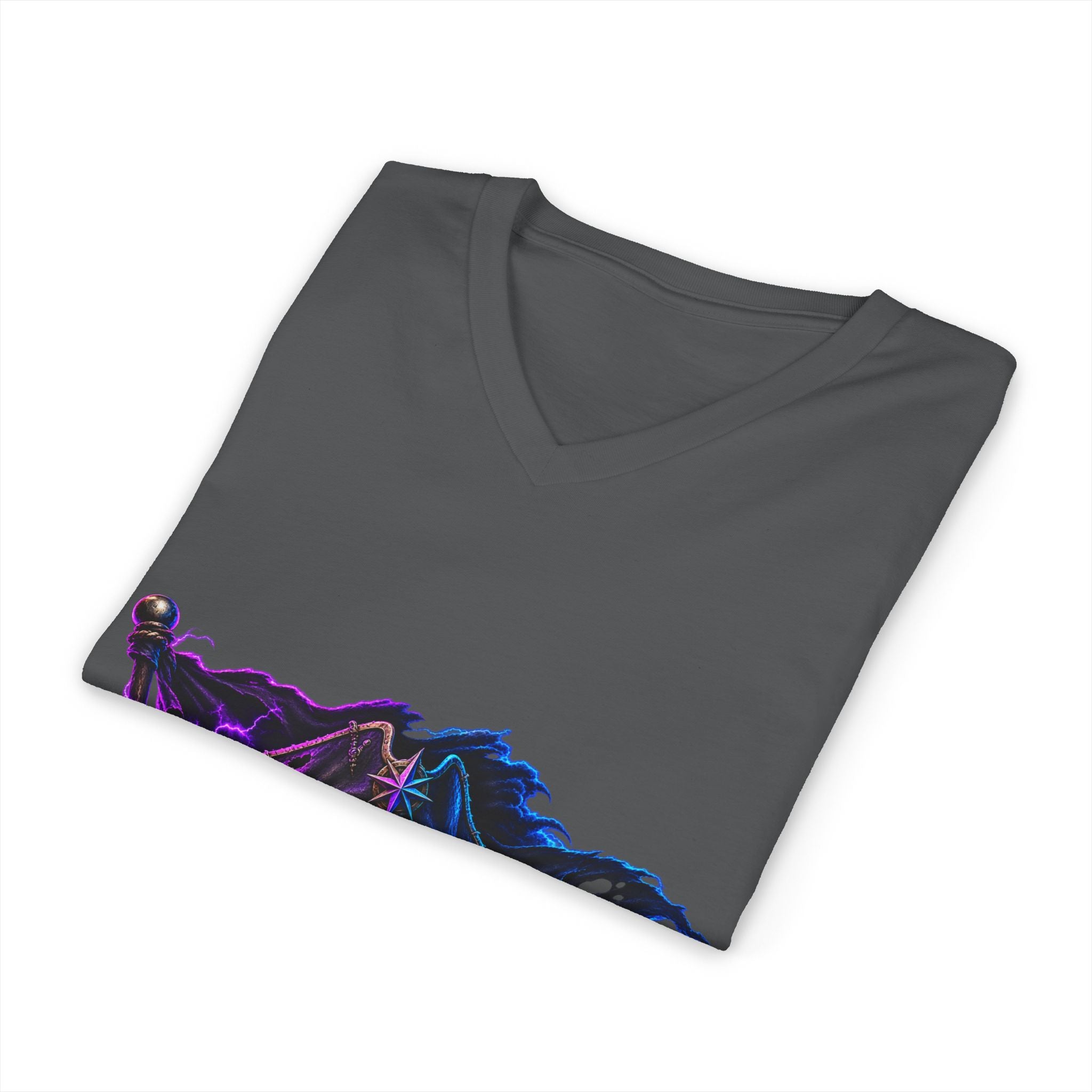 Neon Pirate Flag V-Neck Tee
