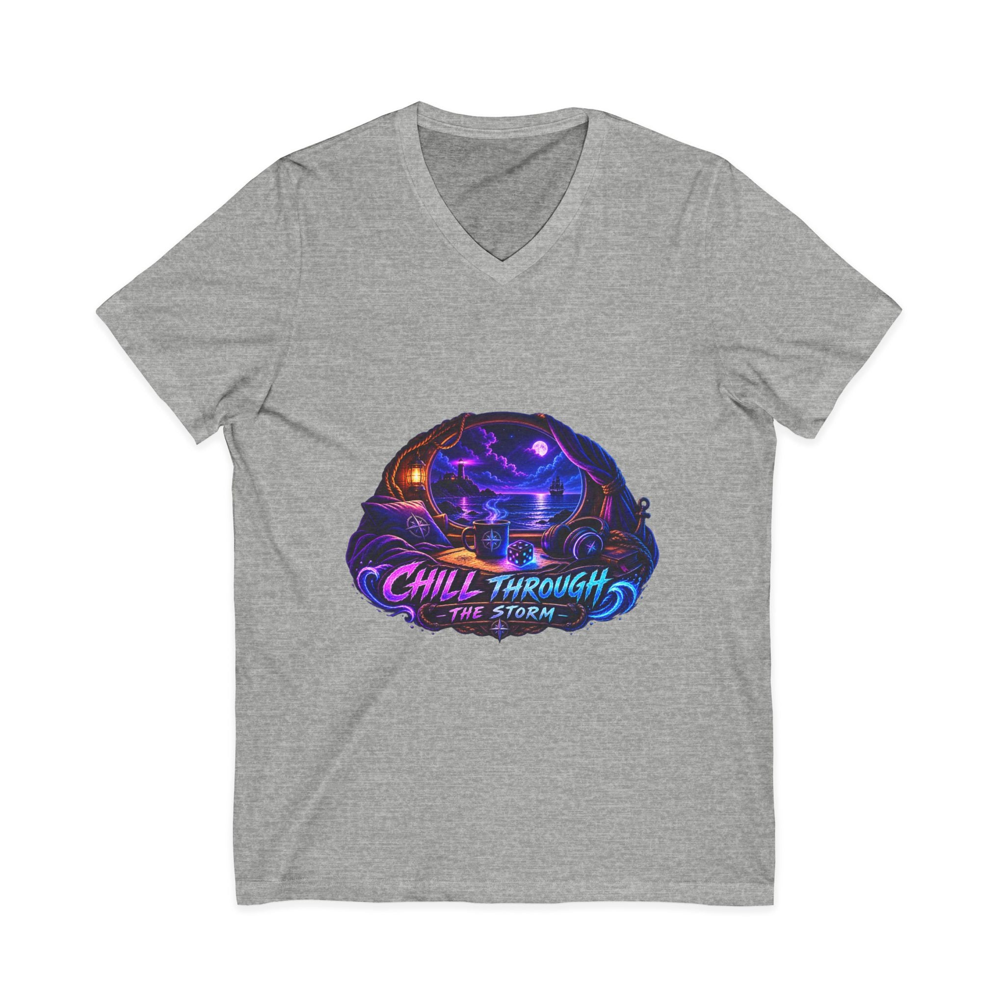 Chill Through the Storm V-Neck Tee