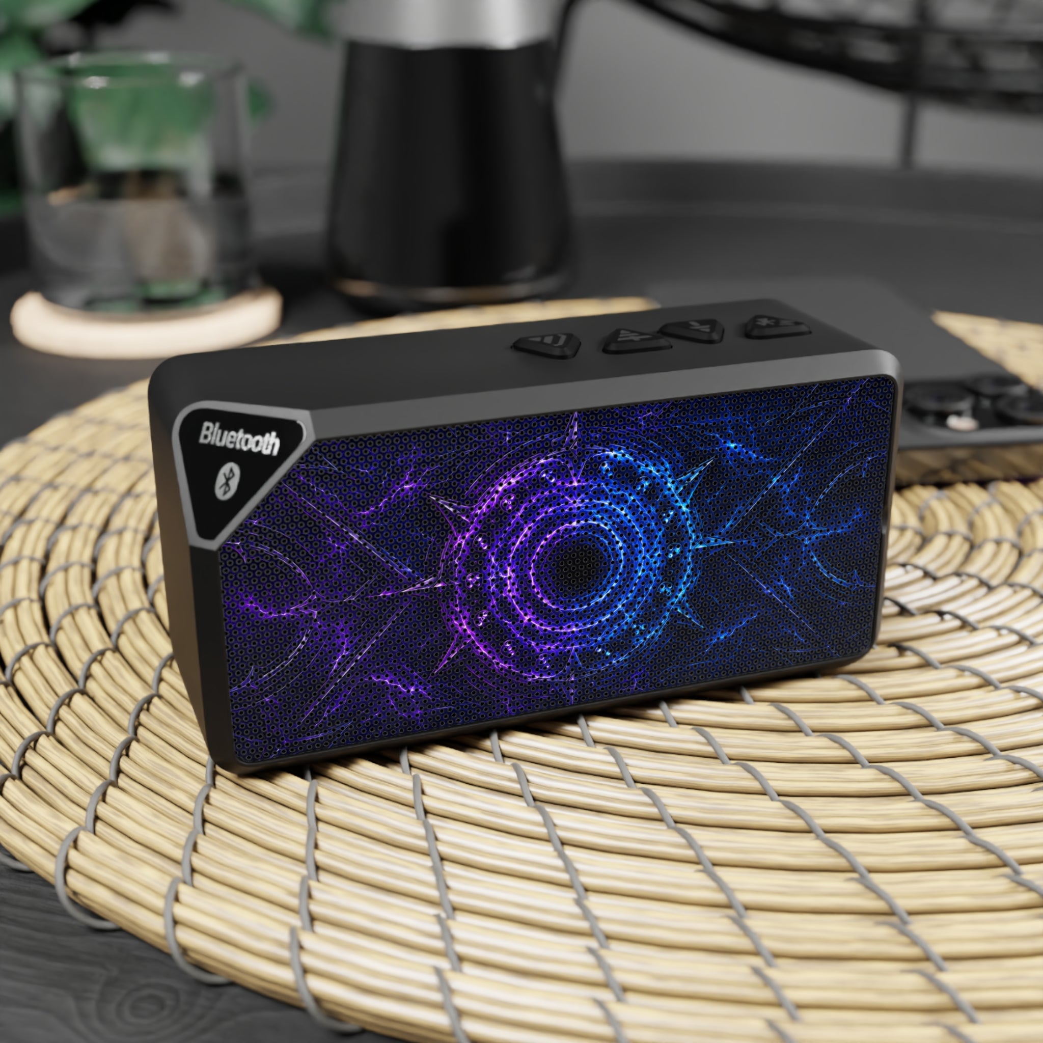 Bluetooth Speaker — Purple Blue Nebula Party Sound