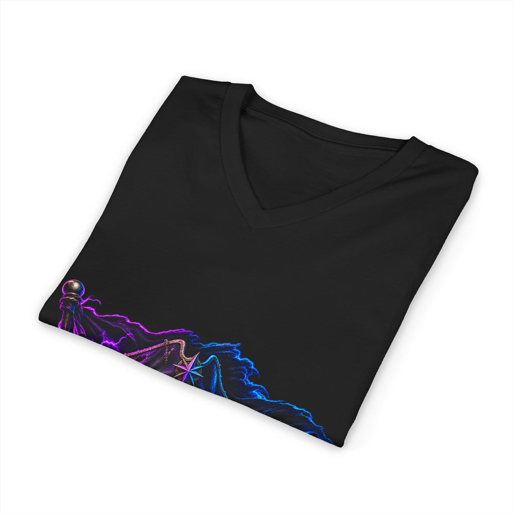 Neon Pirate Flag V-Neck Tee