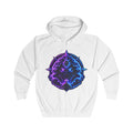 Zip Hoodie — Neon Cosmic Brain Mandala Graphic