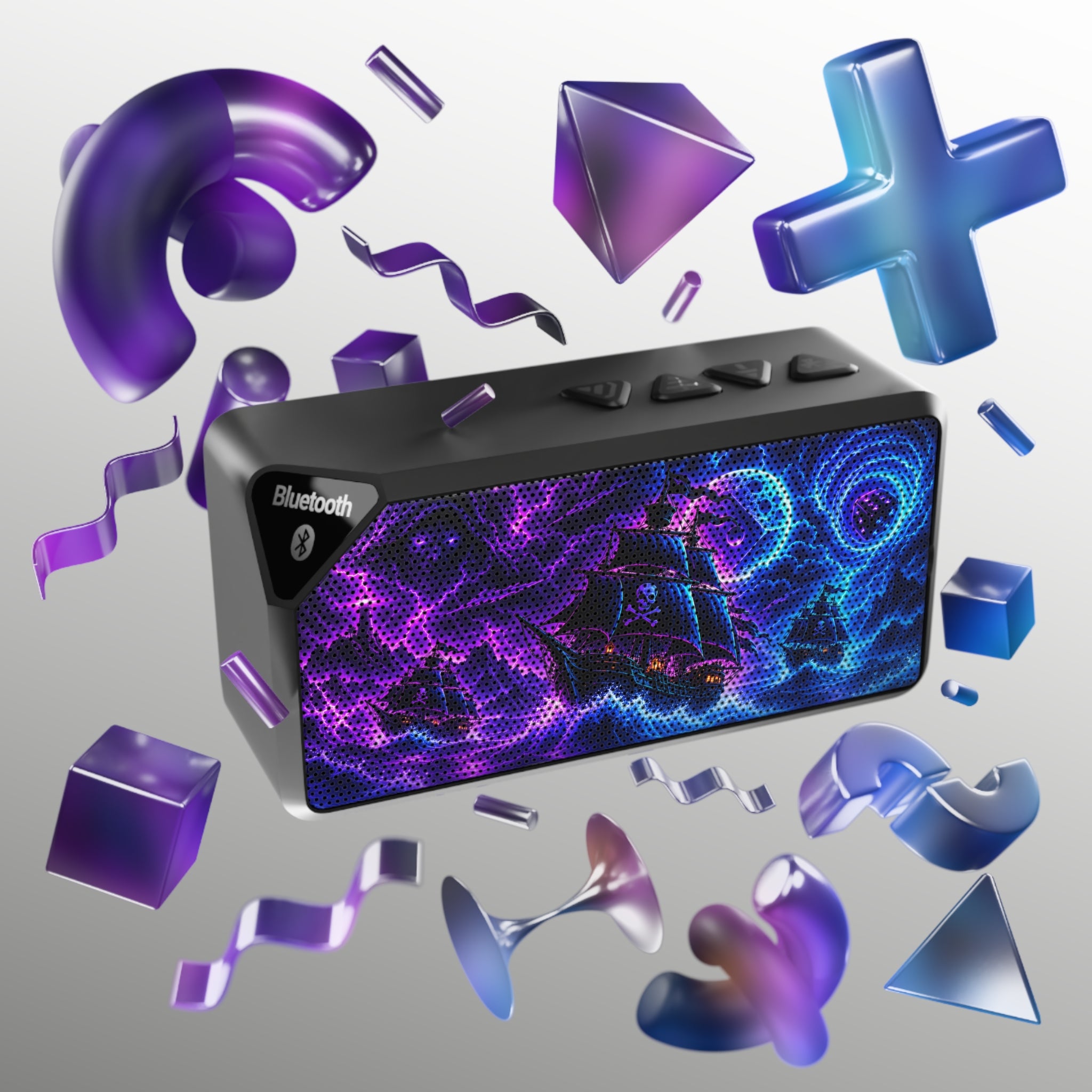 Bluetooth Speaker — Neon Galaxy Audio Grill