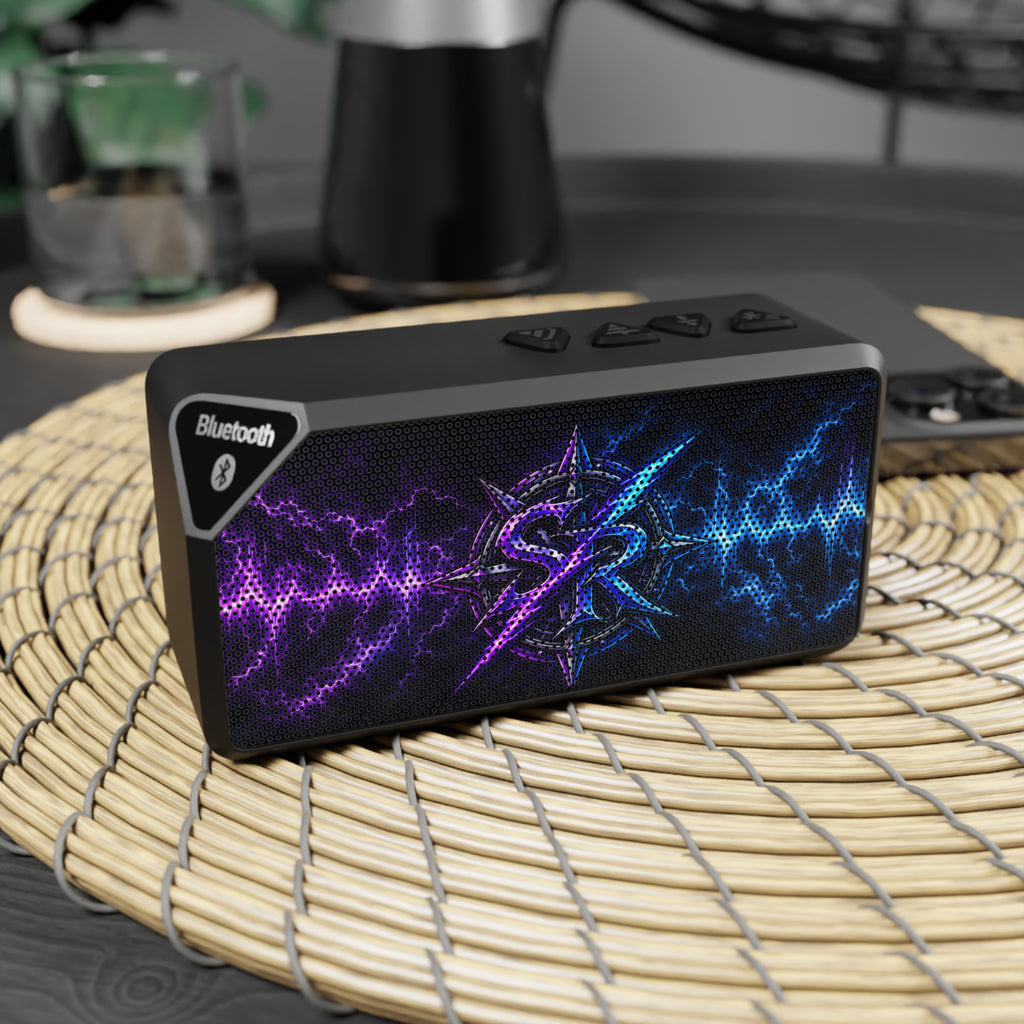 Bluetooth Speaker with Neon Soundwave Design