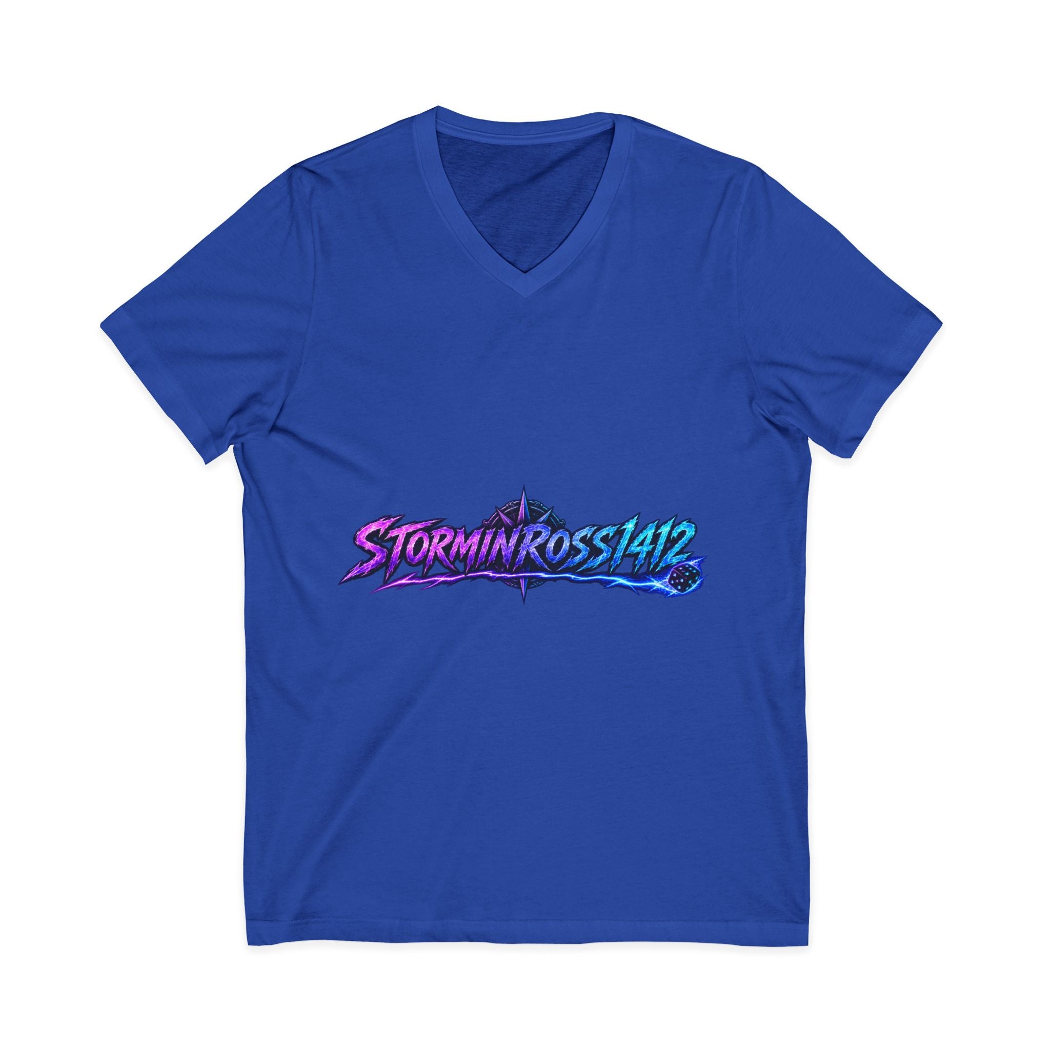 StorminRoss1412 Neon Logo V-Neck Tee