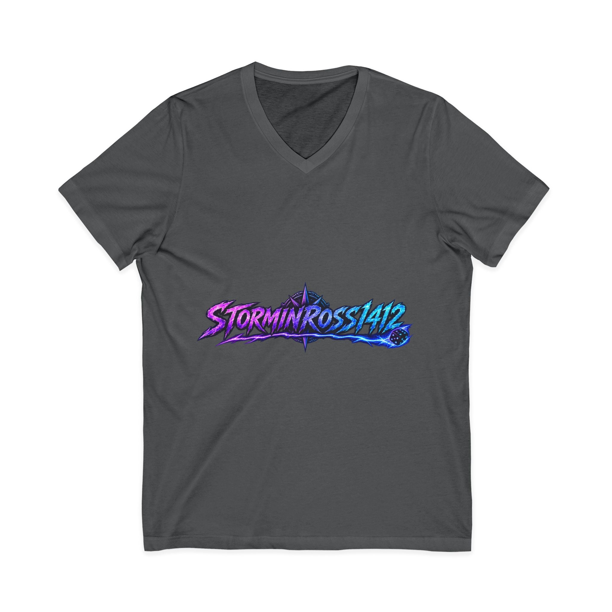 StorminRoss1412 Neon Logo V-Neck Tee