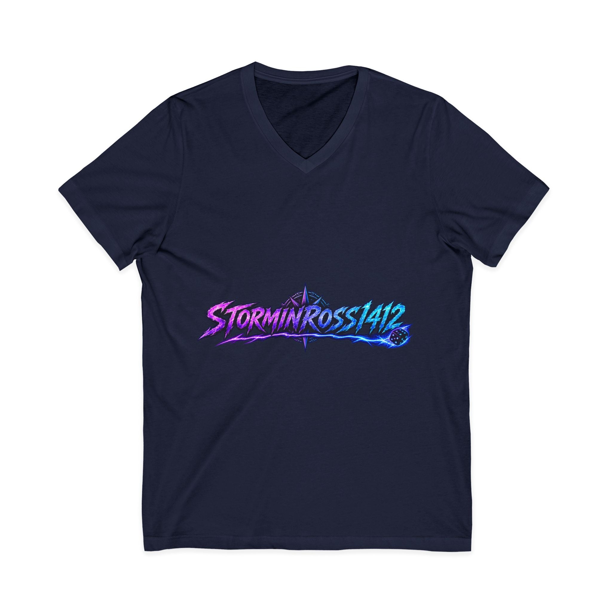 StorminRoss1412 Neon Logo V-Neck Tee