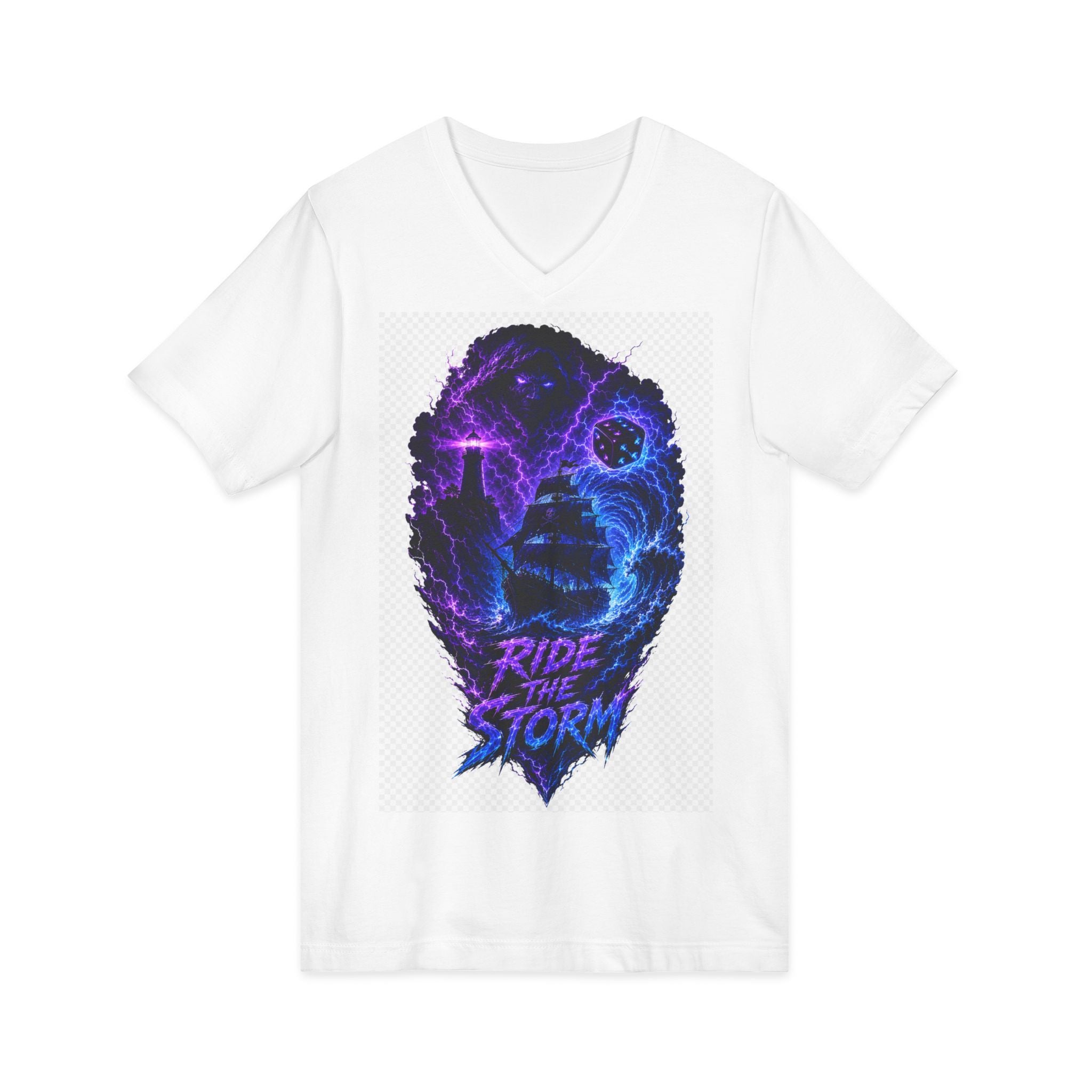 Unisex Jersey Short Sleeve V-Neck Tee