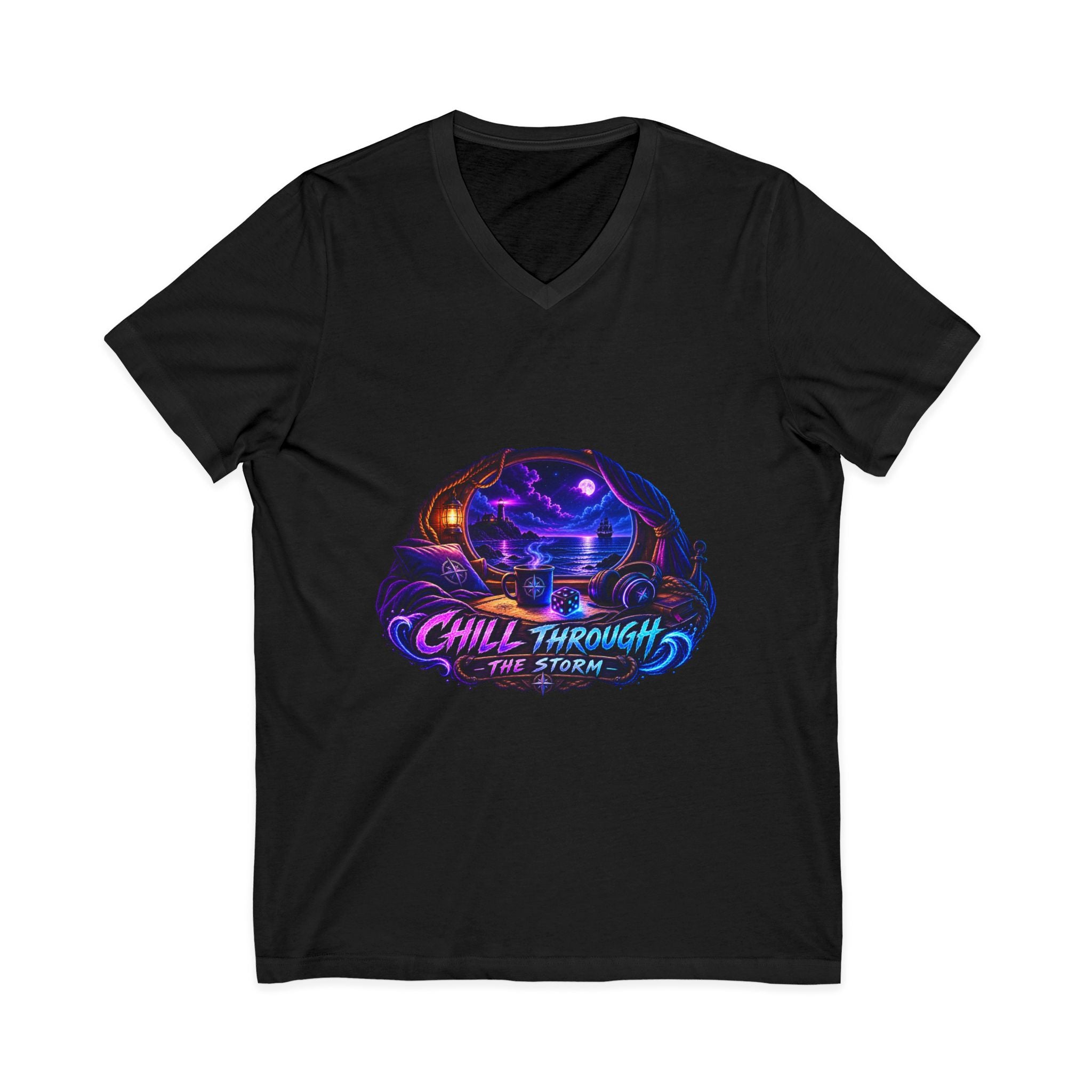 Chill Through the Storm V-Neck Tee