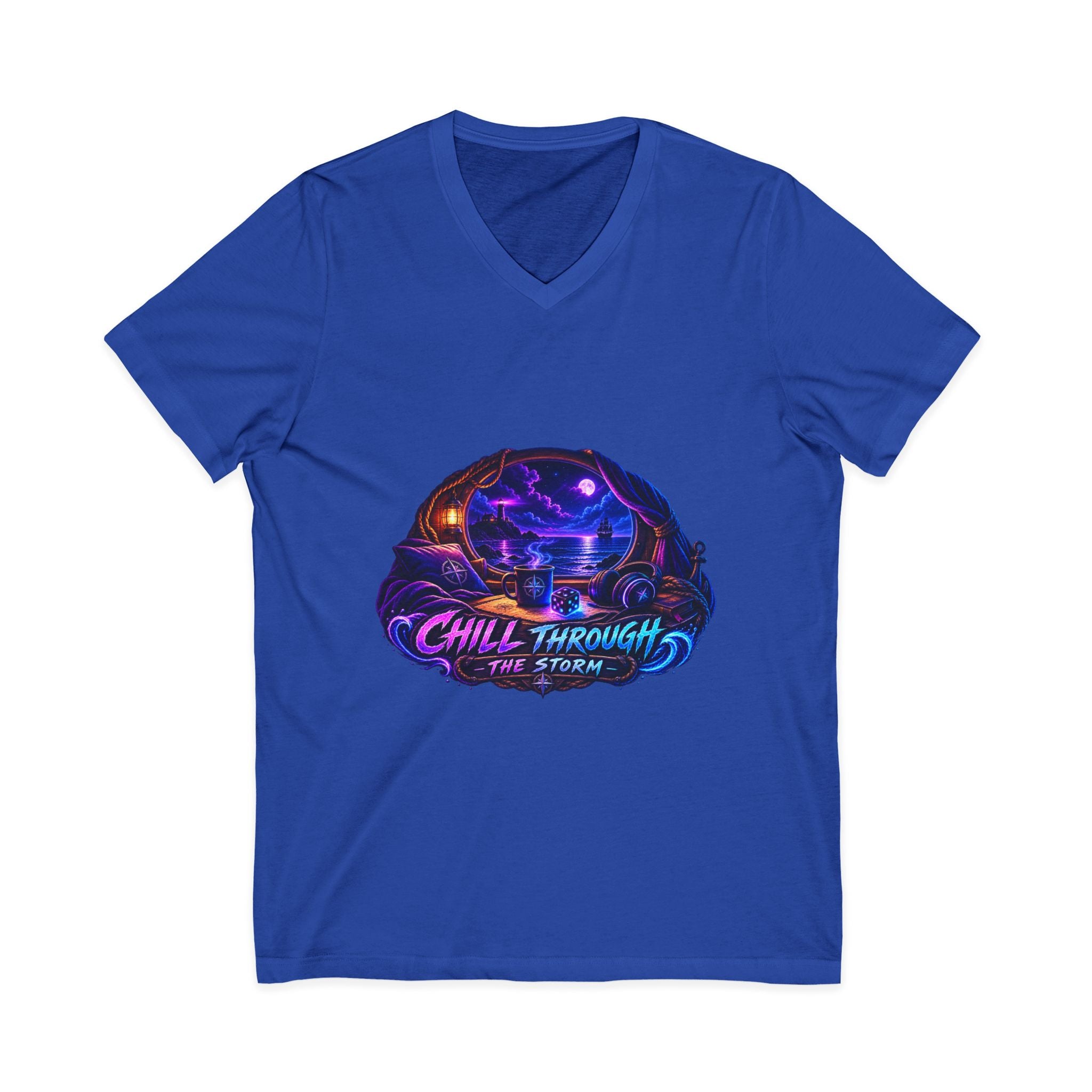 Chill Through the Storm V-Neck Tee